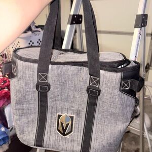 Gray and Black Tote Bag golden knights